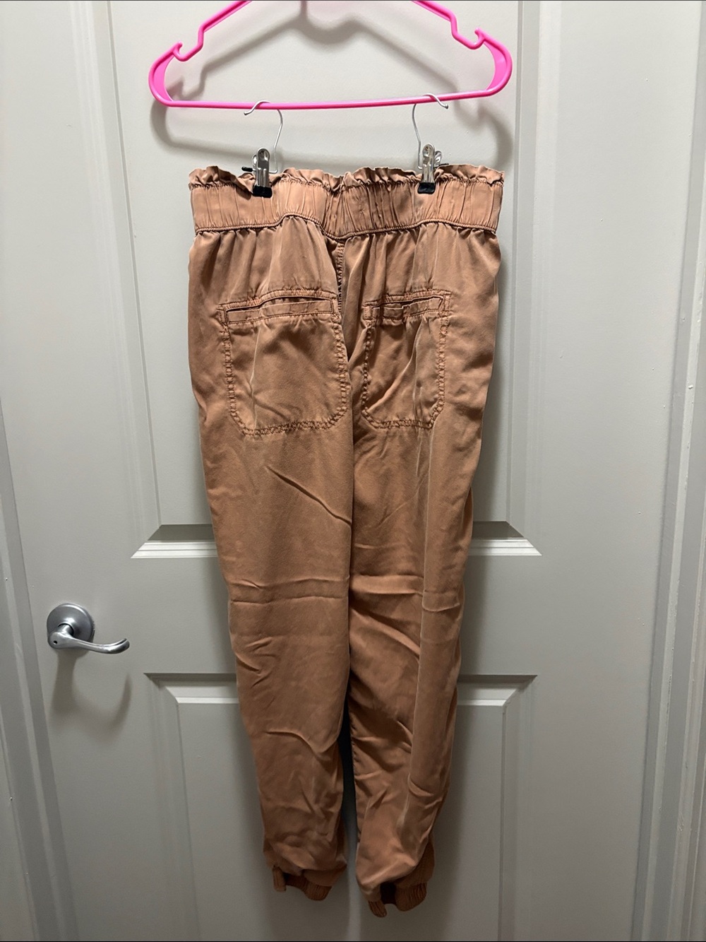 Women's Elastic-Waist Jogger Pant SET includes: Black, Tan and Blue. - Picture 4 of 12